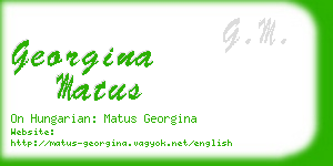 georgina matus business card